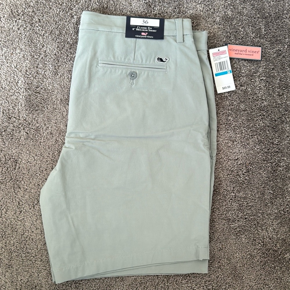 Vineyard Vines 8” Grey Breaker Shorts